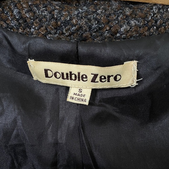 Retro 50’s Inspired Tweed Flair Large Collar Wrap Coat – size SMALL - Picture 5 of 5